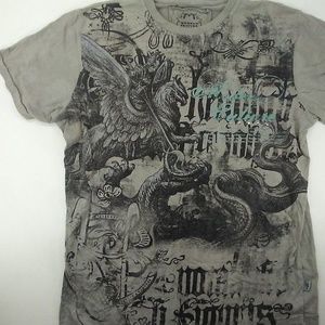 Modern Culture Gray T Shirt with Graphic